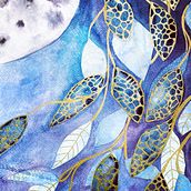 My project in Negative Watercolor Painting for Botanical Illustration course. Traditional illustration, Watercolor Painting, and Botanical Illustration project by Kristine Brown - 07.26.2021
