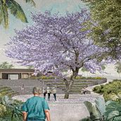 Bahía Pueblito - Ilustraciones de Landscape para Desarollo Residencial de Retiro. Een project van Traditionele illustratie, L, scaping, Architectuur, Fotomontage y  Reclame van Cecilia Mendoza - 25.03.2020