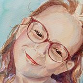 My project in Artistic Portrait with Watercolors course. Fine Arts, Painting, Watercolor Painting, and Portrait Drawing project by Agni Kuokkanen - 07.26.2021