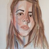 Mi Proyecto del curso: Retrato artístico en acuarela. Fine Arts, Painting, Watercolor Painting, and Portrait Drawing project by caroljohnson_mwr - 07.28.2021