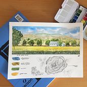 Cuaderno de viaje en acuarela. Traditional illustration, Watercolor Painting, and Sketchbook project by Constanza C. - 07.28.2021