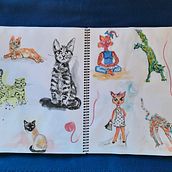 Mi Proyecto del curso: Técnicas de ilustración para desbloquear tu creatividad. Design, Traditional illustration, Fine Arts, Painting, Creativit, Creating with Kids, and Sketchbook project by conimartinez - 07.29.2021