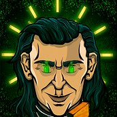 Ilustración vectorial: LOKI. Traditional illustration, Vector Illustration, Poster Design, and Digital Illustration project by brandy.inuma - 07.28.2021