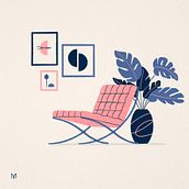 Chair Still Life Series. Ilustração tradicional projeto de Mal Fisher - 09.07.2021