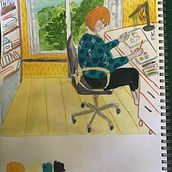My project in Exploratory Sketchbook: Find Your Drawing Style course. Een project van Traditionele illustratie,  Schetsen,  Creativiteit,  Tekening, Aquarelschilderen, Sketchbook y Schilderen met gouache van Christine Debray - 29.07.2021