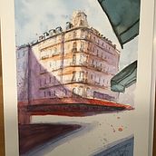 Mein Kursprojekt: Architektonische Zeichnung mit Aquarell und Tinte. Sketching, Drawing, Watercolor Painting, Architectural Illustration, Sketchbook & Ink Illustration project by ftresbach - 07.30.2021