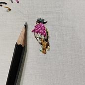 Mi Proyecto del curso: Bordado en miniatura: crea joyas textiles. Embroider, Jewelr, and Design project by nbravoo - 07.30.2021