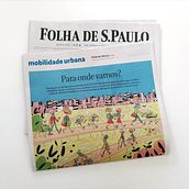 Projeto - Caderno Mobilidade Urbana  - Folha de São Paulo / 13 Outubro 2020. Design, Advertising, Traditional illustration, Digital Illustration, and Editorial Illustration project by Kleverson Mariano - 07.30.2021