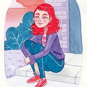 Atardecer. Traditional illustration project by Luna Lee - 07.30.2021