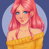 My project in Female Character Portraits in Procreate course. Traditional illustration, Digital Illustration, and Digital Drawing project by Cynthia Carpentier-Brodeur - 07.30.2021