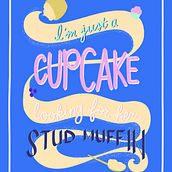 Cupcake & Stud Muffin. Un progetto di Illustrazione digitale e Tipografia di Megan Gourley - 18.11.2020