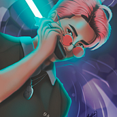 Meu projeto do curso: Iluminação e cor para retratos digitais no Photoshop - Fanart Sehun. Traditional illustration, Digital Illustration, and Digital Painting project by Jonathan Costa Gomes - 07.29.2021
