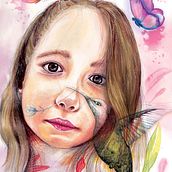 Mi Proyecto del curso: Retrato ilustrado en acuarela. Traditional illustration, Fine Arts, Painting, Drawing, Watercolor Painting, Portrait Drawing, and Artistic Drawing project by ANA CADENA - 07.31.2021