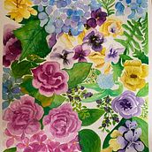 Carnaval de Flores. Un proyecto de Creatividad, Ilustración tradicional, Bellas Artes, Pintura, Pintura a la acuarela e Ilustración botánica de Marta-Ibane Jiménez Bilbao - 31.07.2021