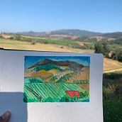 US West Coast Road Trip Journal Pages. Traditional illustration, Watercolor Painting, Architectural Illustration, and Sketchbook project by stutisingh127 - 07.31.2021