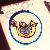 Mi Proyecto del curso: Introducción al punto de cruz contemporáneo. Bordado, DIY, Upc, e cling projeto de virgivillate - 31.07.2021