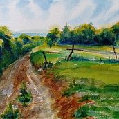 My project in Natural Landscapes in Watercolor course. Fine Arts, Painting, and Watercolor Painting project by Agni Kuokkanen - 07.30.2021