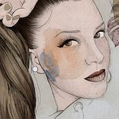 Mi Proyecto del curso: Retrato ilustrado con Procreate . Ilustrație tradițională, Ilustrație vectorială, Ilustrație digitală și Desen de portret de Anna Vigil - 08.01.2021