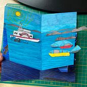 Pop-up card from Silvia Collaut's bonus material. Paper Craft, and Editorial Design project by Corrie Berry - 07.20.2021