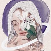 My project in Illustrated Portraits with Procreate course. Traditional illustration, Vector Illustration, Digital Illustration, and Portrait Drawing project by Rhea - 07.31.2021