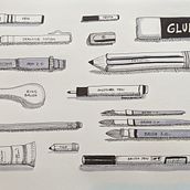 Pens. Traditional illustration project by Mena Davies - 08.01.2021