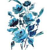 Blue Floral . % Amy tarafından hazırlanan Sulubo, Ve a Resim projesi - 08.01.2021