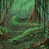 Swamp Dragon, inks and digital 2019. Traditional illustration project by James Groeling - 08.01.2021