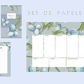 Set de papelería (Proyecto final). Traditional illustration, Fine Arts, Painting, Drawing, Watercolor Painting, and Botanical Illustration project by Yvanna Natalia Nieves Flores Picho - 08.01.2021
