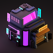 Isometric buildings. 3D Modeling project by Sebastián Ignacio Tombazzi Hernández - 08.02.2021
