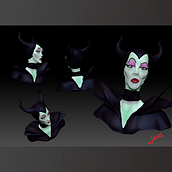 Personaje ZBrush: Maléfica. 3D, Character Design, 3D Modeling, 3D Character Design, and 3D Design project by Javier Elizalde - 08.02.2021