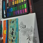 Empezar un camino mirar el horizonte. Traditional illustration, Watercolor Painting, Architectural Illustration, and Sketchbook project by Fatima Romero - 08.02.2021