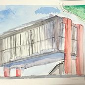 Projeto final: MASP, São Paulo . Een project van  Schetsen,  Tekening, Aquarelschilderen,  Architecturale illustratie, Sketchbook,  Illustratie met inkt y Traditionele illustratie van melissalumi_ks - 02.08.2021