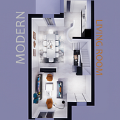 MODERN living room. Un projet de Architecture d'intérieur, Design d'intérieur, Décoration , et Architecture numérique de Alejandra Forero Rodríguez - 03.08.2021