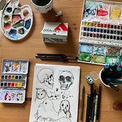 Mein Kursprojekt: Tägliches Sketching für kreative Inspiration. Traditional illustration, Sketching, Creativit, Drawing, and Sketchbook project by V HHH - 08.03.2021