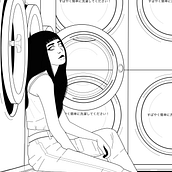 Washing Machines . Design, Traditional illustration, Drawing, Digital Drawing, Manga, Character Design, and Graphic Design project by Lessly Salazar - 08.03.2021