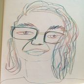 Selfportrait in 3 minute from course Gary Basement/ first task. Traditional illustration project by Maria Dykina - 08.01.2021