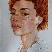 Meu projeto do curso: Retrato ilustrado em aquarela. Ilustração tradicional, Artes plásticas, Pintura, Desenho, Pintura em aquarela, Desenho de retrato, e Desenho artístico projeto de Larissa Medeiros de Souza - 31.07.2021
