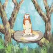 Tree Kangaroo Licks His Arm. Traditional illustration, Character Design, Character Animation, 2D Animation, Digital Illustration, and Digital Drawing project by Chris - 08.03.2021