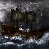 Sailing the storm. Digital Painting project by Diego Rodriguez - 05.01.2021