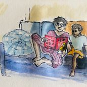 My project in Urban Sketching: Express Your World in a New Perspective course. Traditional illustration, Sketching, Drawing, Watercolor Painting, Architectural Illustration, and Sketchbook project by Lymy Le - 08.04.2021