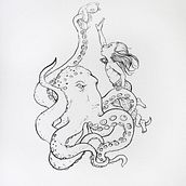 Ocotopus. Traditional illustration project by Mateja Pivk - 08.04.2021