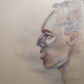 My portrait of Gaël Faye for the Artistic Portrait with Watercolors course. Fine Arts, Painting, Watercolor Painting, and Portrait Drawing project by clairie - 08.04.2021