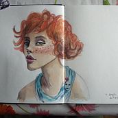 Mi Proyecto del curso: Cuaderno de retratos en acuarela. Een project van Schilderij, Aquarelschilderen,  Portrettekening y Sketchbook van Coda Kodama - 04.08.2021