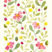 My project in Vibrant Floral Patterns with Watercolors course. Traditional illustration, Pattern Design, Watercolor Painting, and Botanical Illustration project by laurafuller.us - 08.05.2021