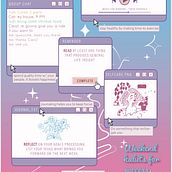 Good weekend habits - Infographic. Traditional illustration, Vector Illustration, Infographics, and Editorial Illustration project by Hajnalka Minaei - 08.05.2021