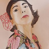 Mujer flamenca. Traditional illustration, Fine Arts, Painting, Drawing, Watercolor Painting, Portrait Drawing, and Artistic Drawing project by Susi Di - 08.05.2021