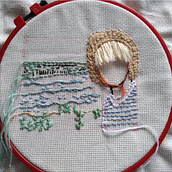Mi Proyecto del curso: Técnicas de bordado para crear peinados con volumen. Un proyecto de Diseño de complementos, Diseño de vestuario, Bordado y Teoría del color de Mariana Lizarazo Galvis - 05.08.2021