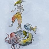 Underwater. Traditional illustration project by Mateja Pivk - 08.05.2021
