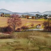 Mi Proyecto del curso: Paisajes naturales en acuarela. Fine Arts, Painting, and Watercolor Painting project by Carmen Rey - 08.05.2021