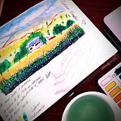 Mi Proyecto del curso: Cuaderno de viaje en acuarela. Traditional illustration, and Watercolor Painting project by alan_rodriguez146 - 08.05.2021